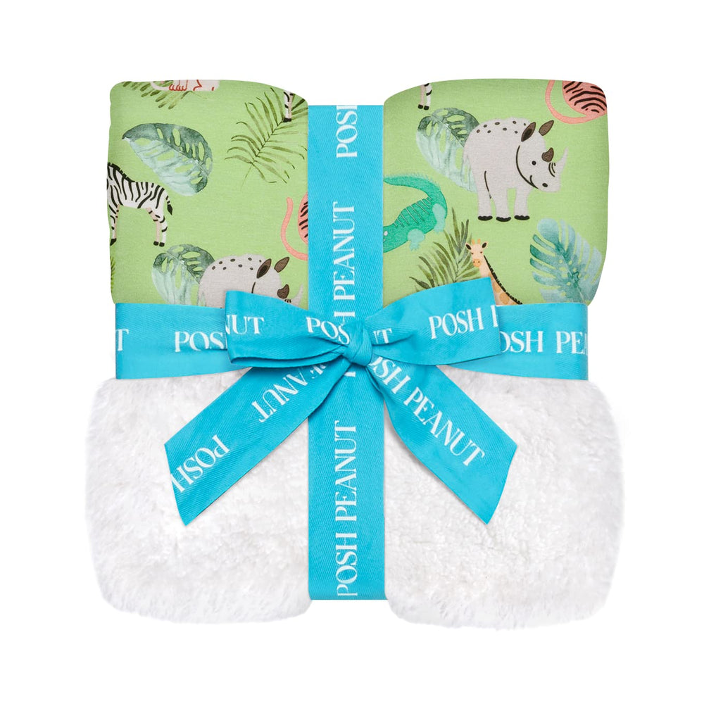 Posh Peanut Plush Patoo fabric close-up shows plush texture ideal for cuddly naps.