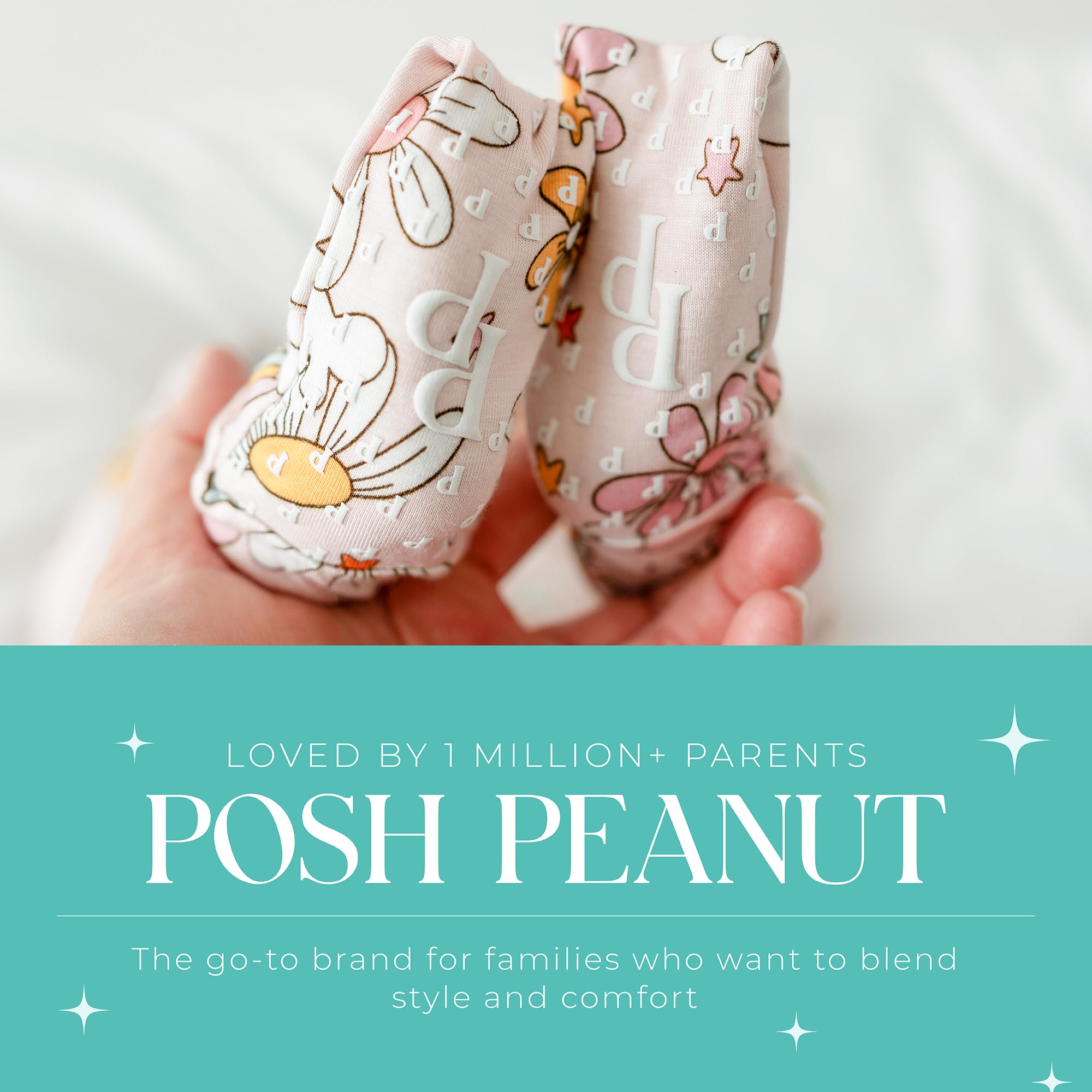 Posh Peanut prints and sizes cover newborn to toddler sleepers in one collection.
