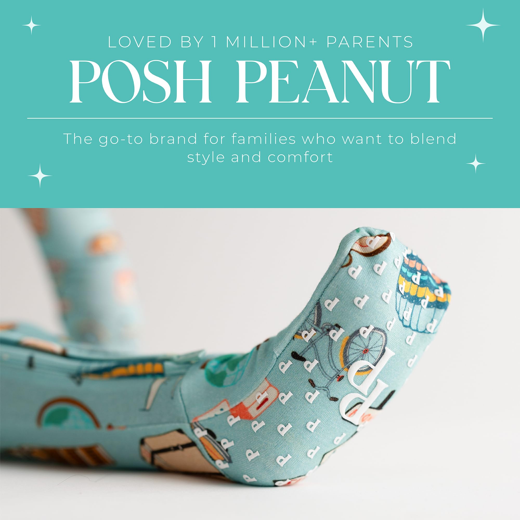 Posh Peanut prints and sizes cover newborn to toddler options