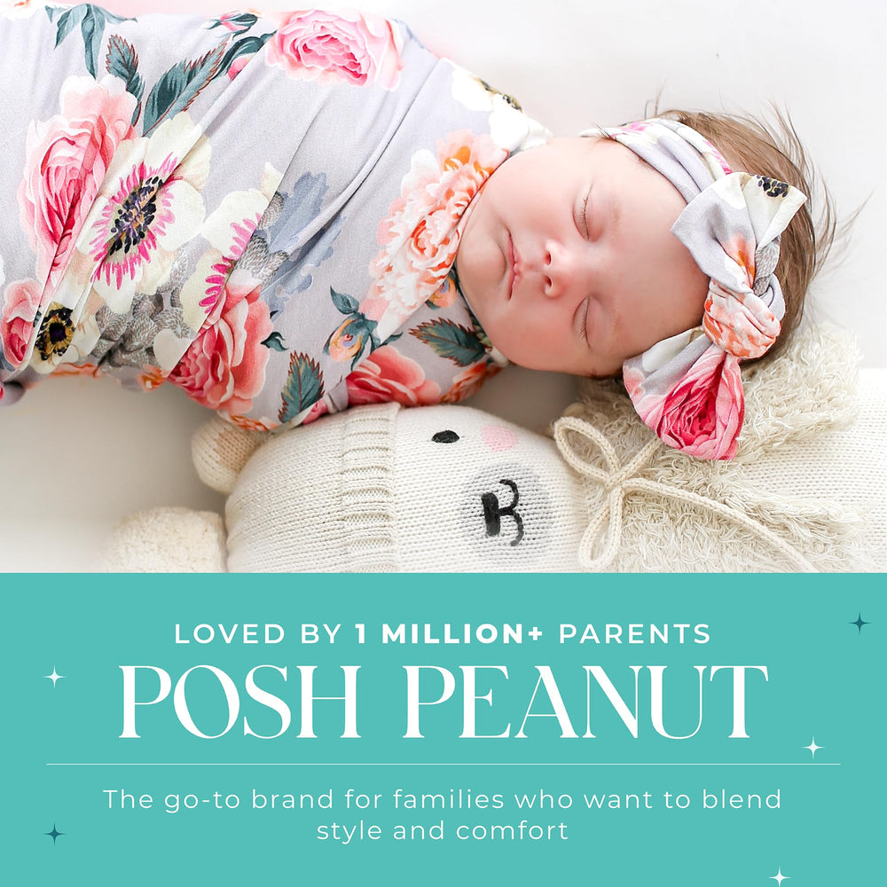 Receiving blanket from Posh Peanut offers baby-soft comfort for cuddle time.