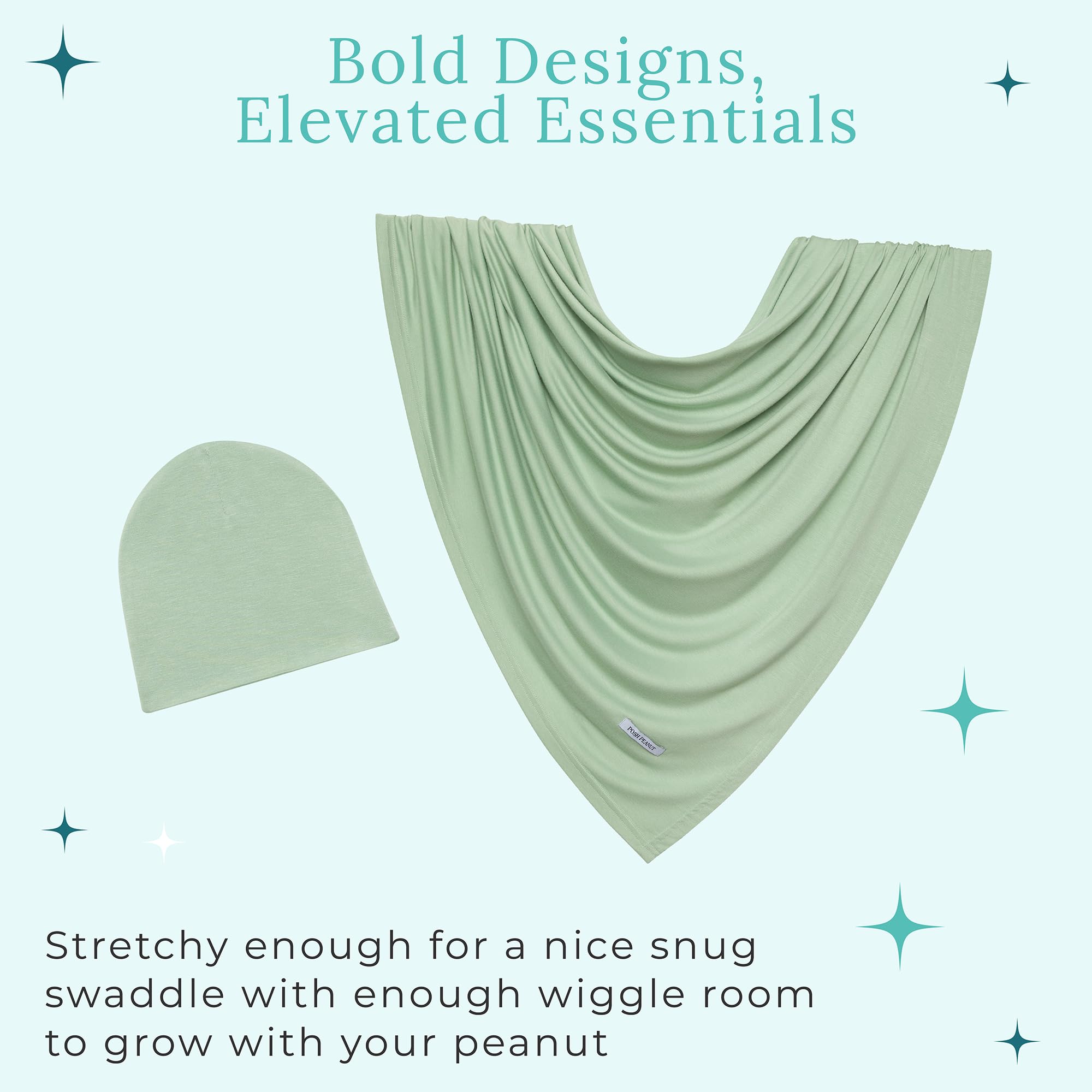 Posh Peanut Sage fabric closeup showing breathable, moisture-wicking material.