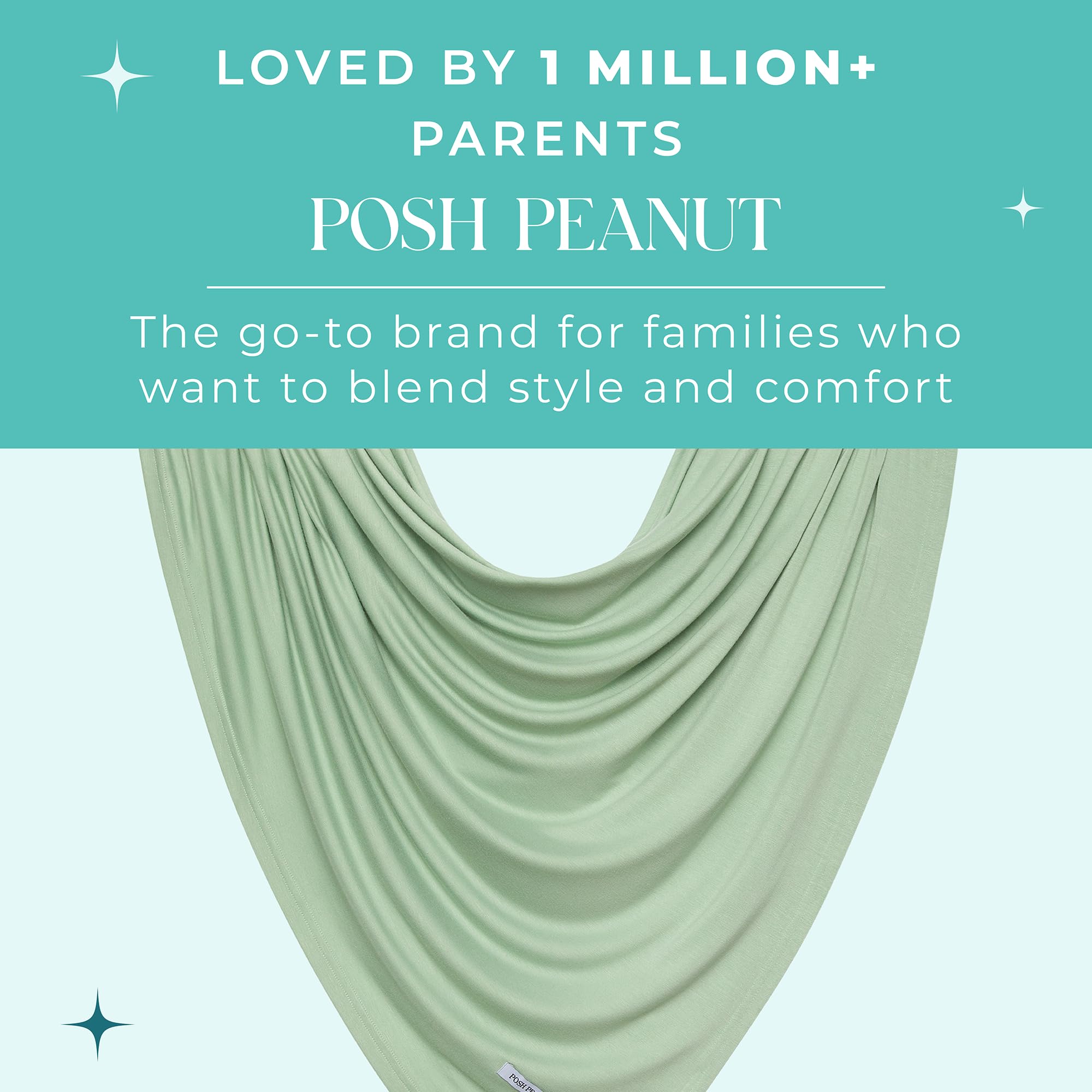 Posh Peanut Sage stroller cover in use protecting baby during outings.