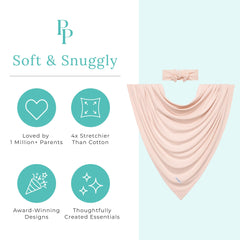 Posh Peanut Sandy Blush fabric closeup shows soft viscose from bamboo texture.