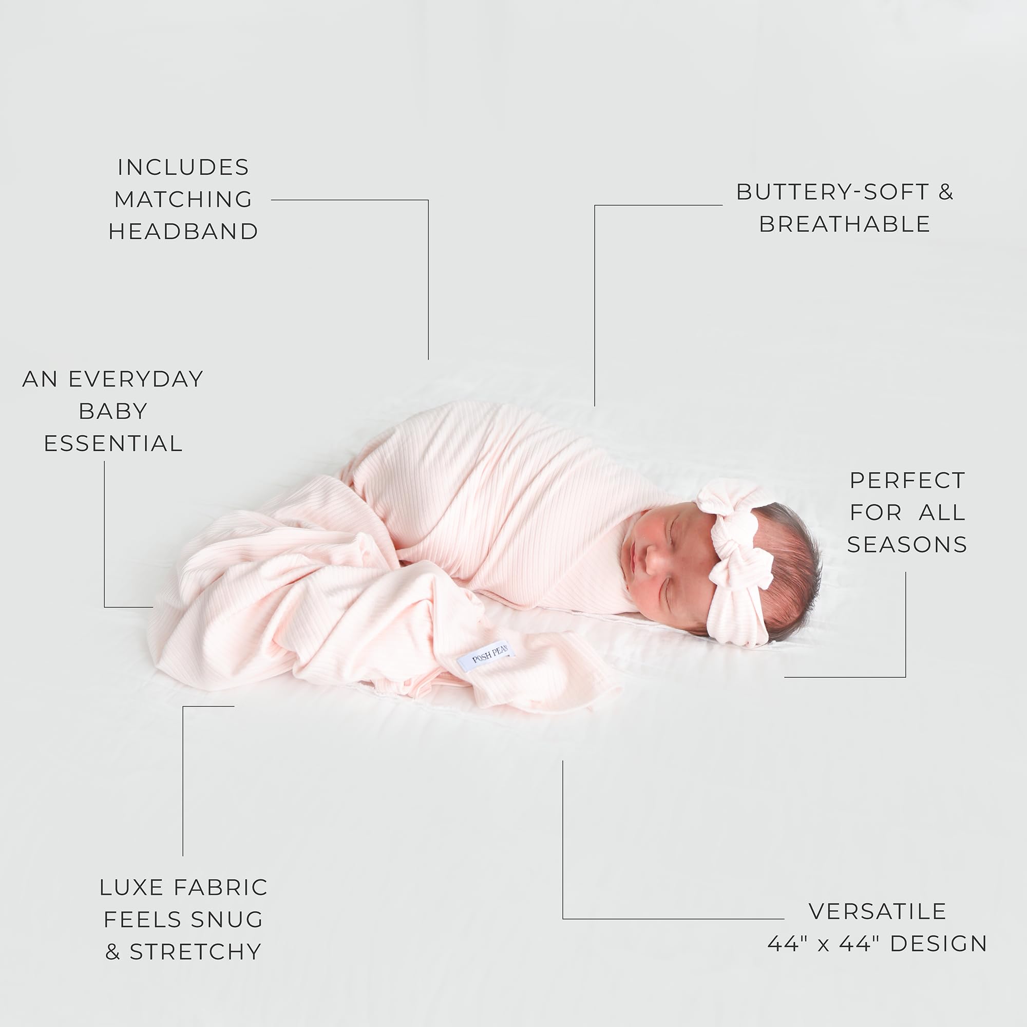 Posh Peanut Sandy Blush stroller cover providing shade during outings.