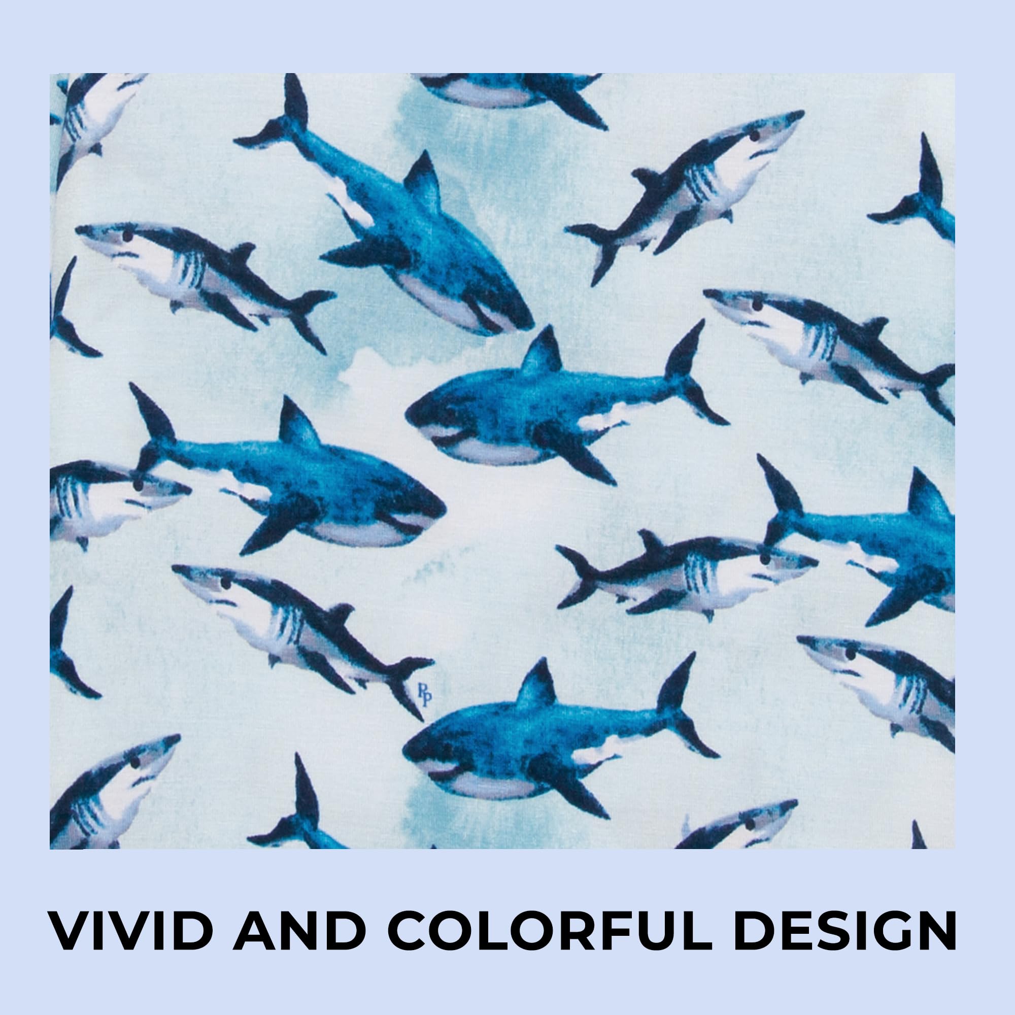 Posh Peanut Plush Patoo Sharks blanket soft texture against baby skin