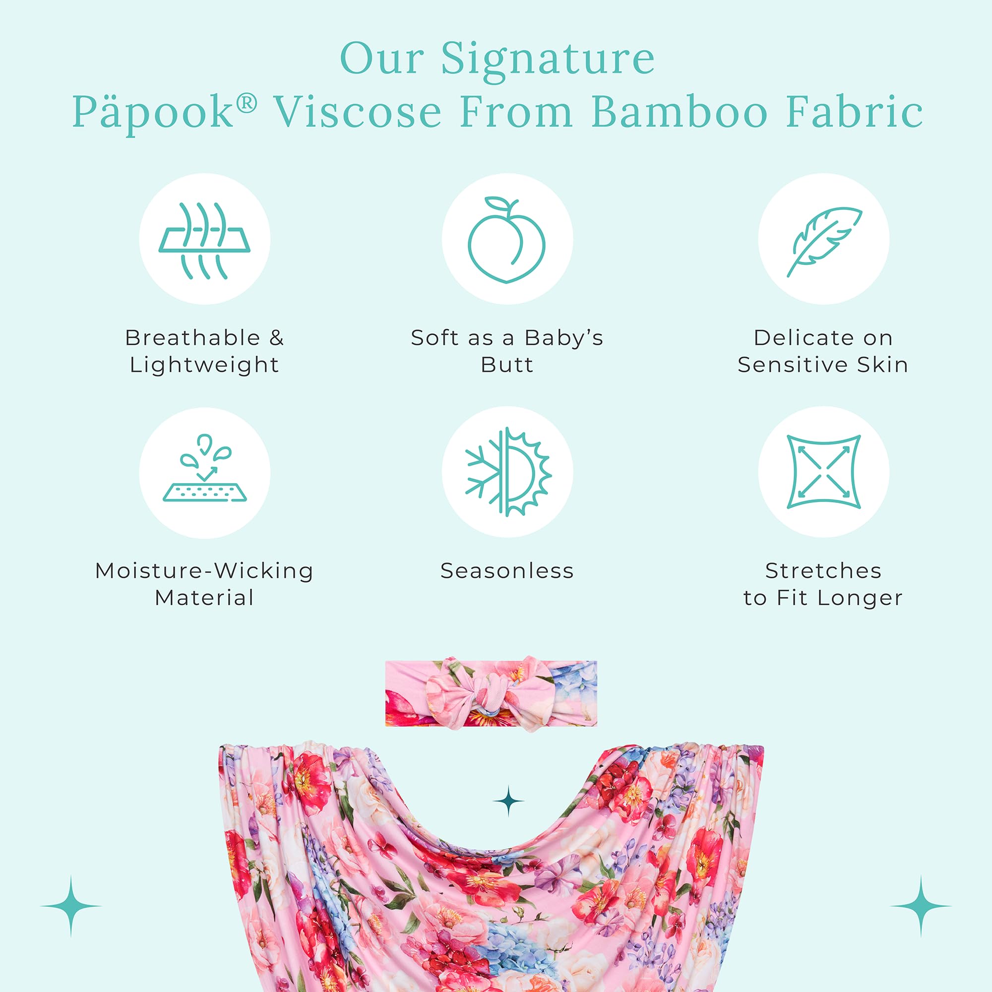 Posh Peanut 0-3 month swaddle measures 44x44 inches.