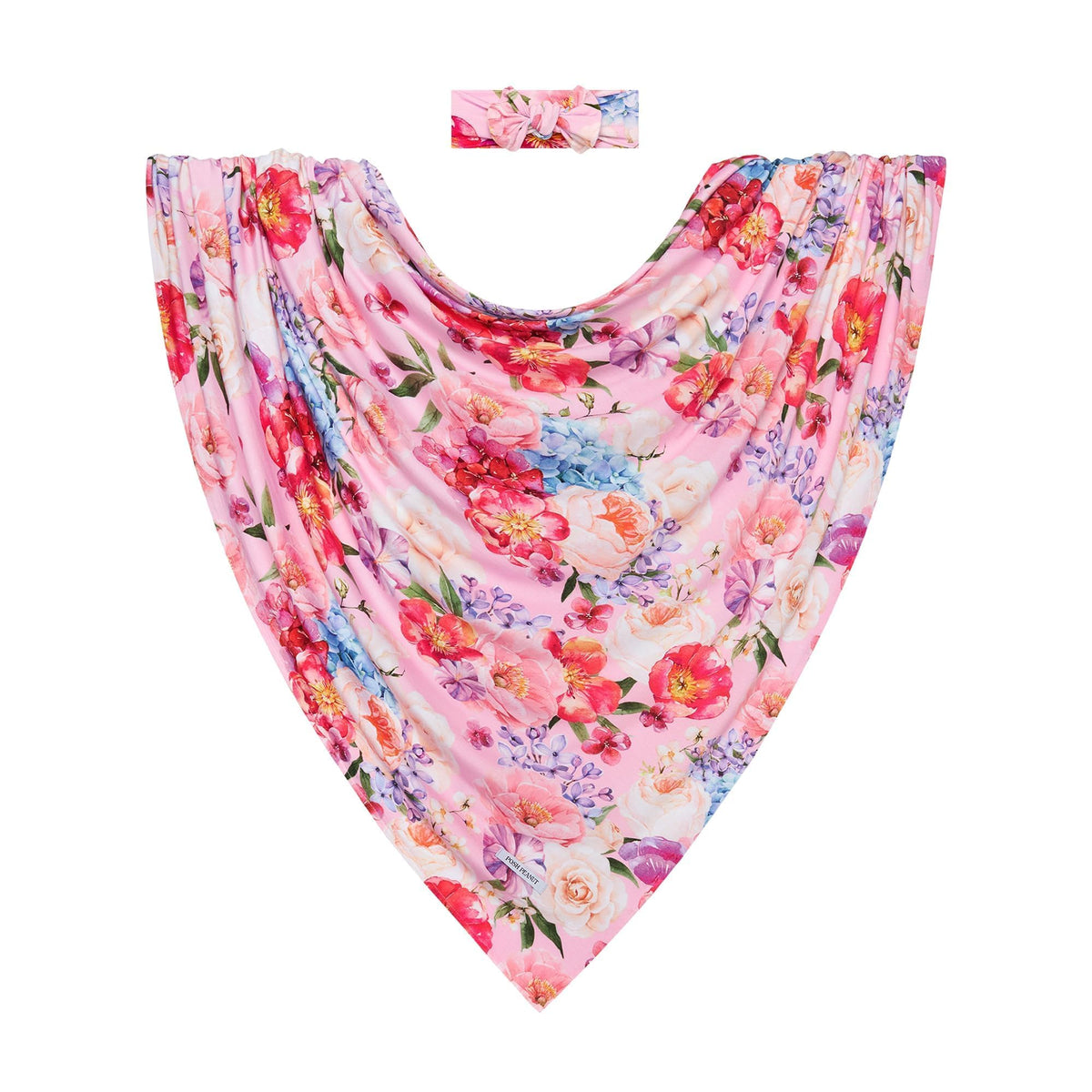 Posh Peanut bamboo swaddle blanket close-up, ultra-soft and breathable for newborn skin.