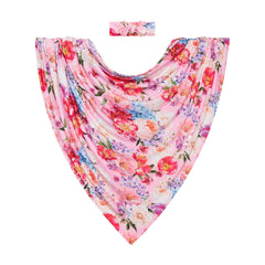 Posh Peanut bamboo swaddle blanket close-up, ultra-soft and breathable for newborn skin.