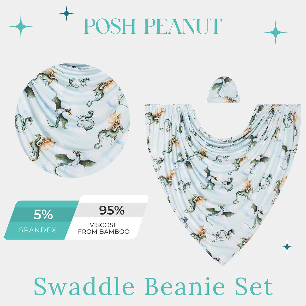 Posh Peanut swaddle blanket close-up showing bamboo viscose softness