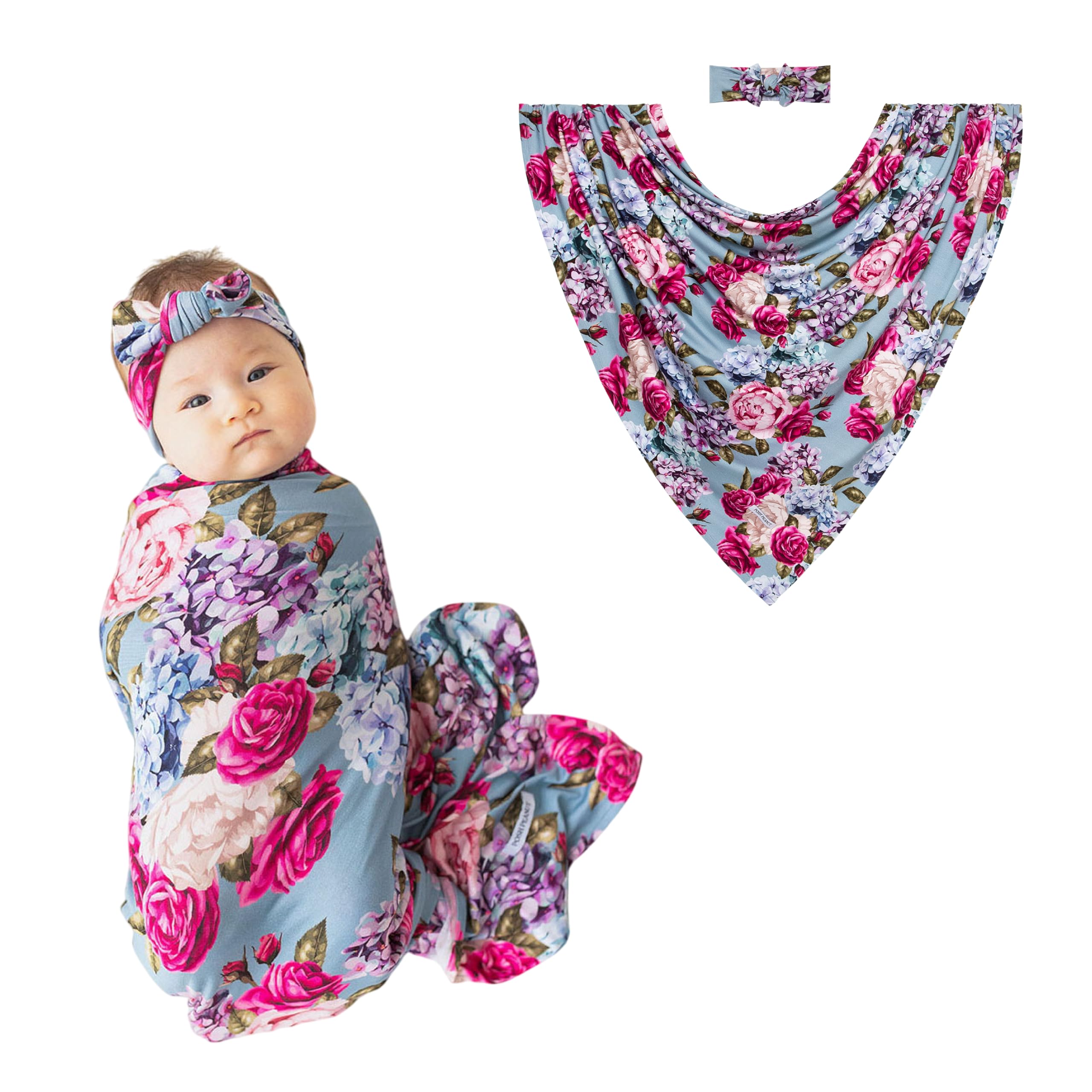 Posh Peanut swaddle blanket in soft bamboo fabric for calm newborn sleep