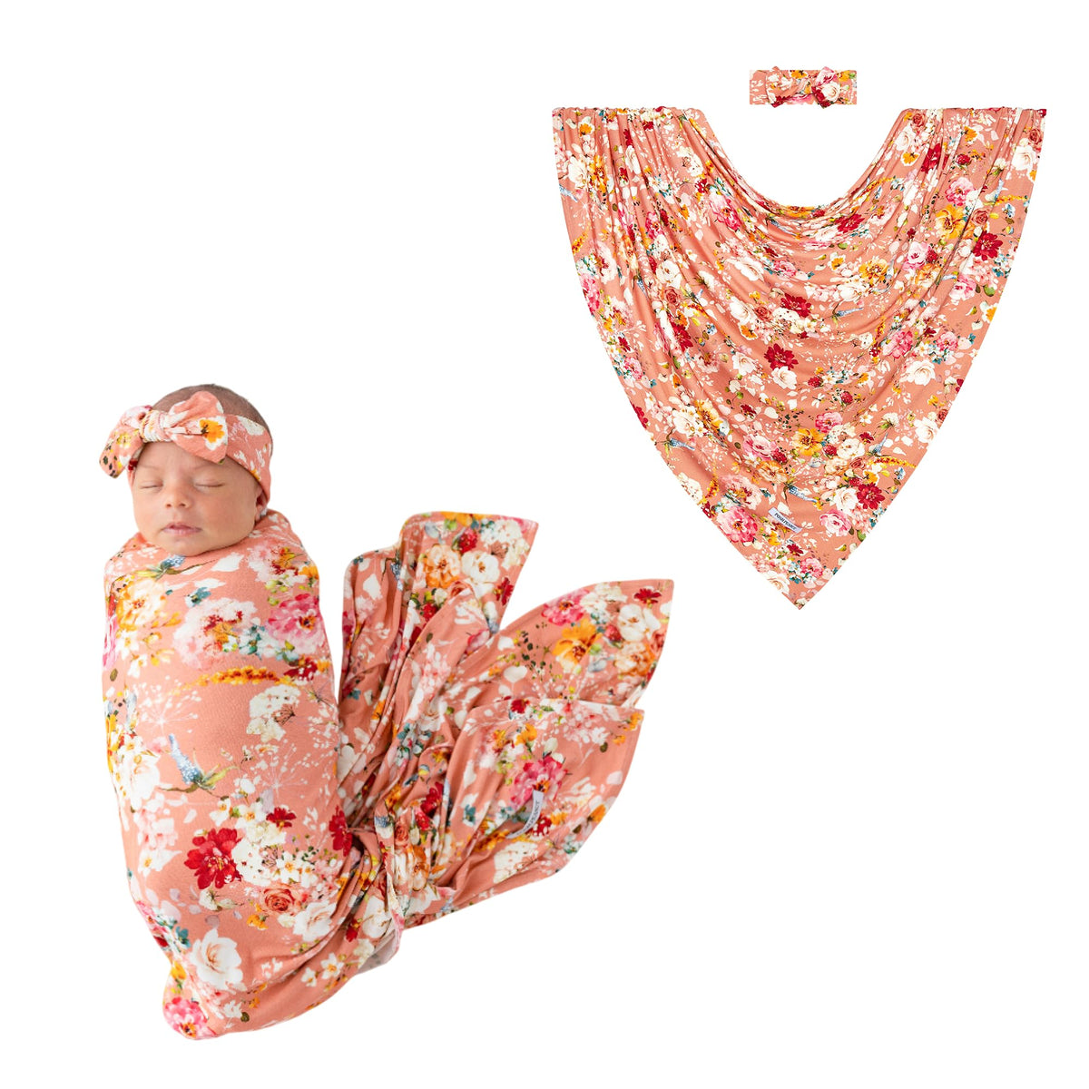 Posh Peanut swaddle-blanket soft-bamboo-viscose for gentle newborn comfort.