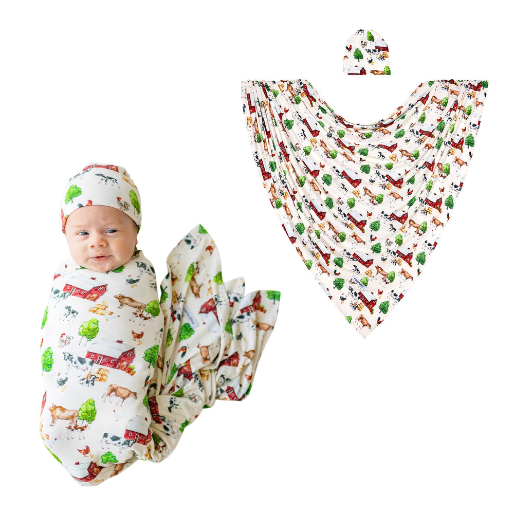 Posh Peanut swaddle blanket shows soft bamboo fabric for gentle newborn comfort.