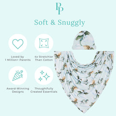 Posh Peanut swaddle blanket extended size 44x44 for growing babies