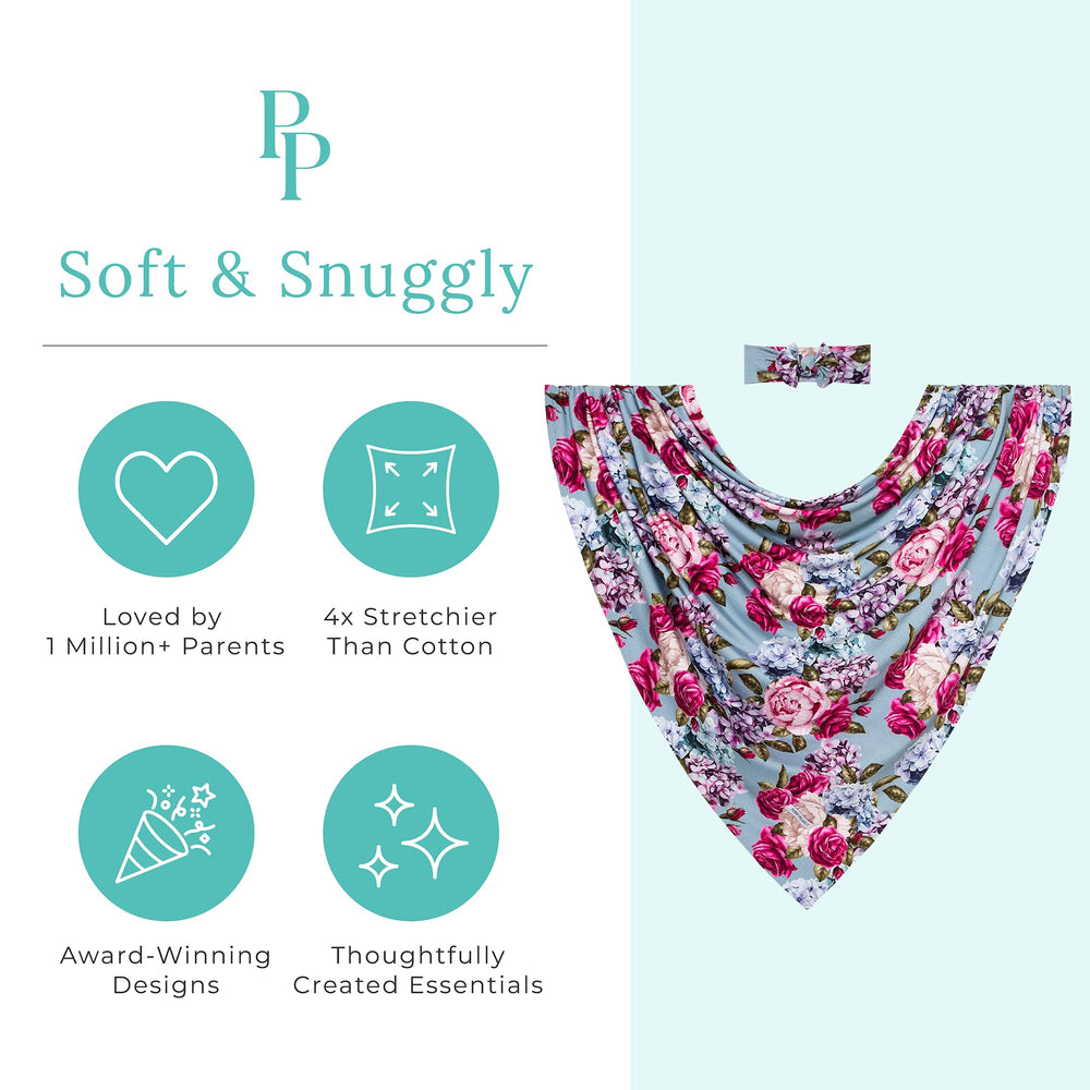 Posh Peanut swaddle with breathable bamboo viscose suitable for sensitive skin