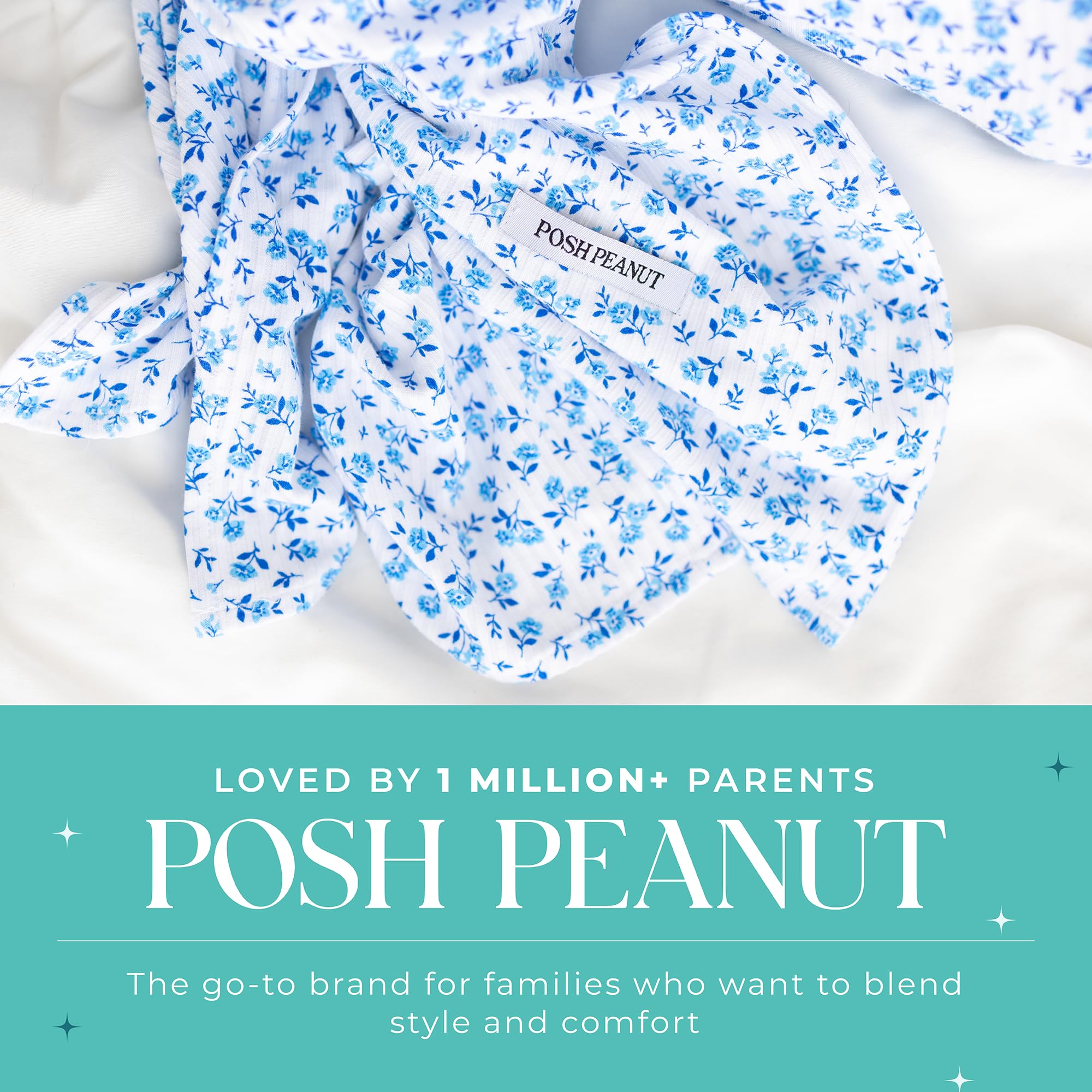 Posh Peanut fern-leaf swaddle provides snug wrap during growth