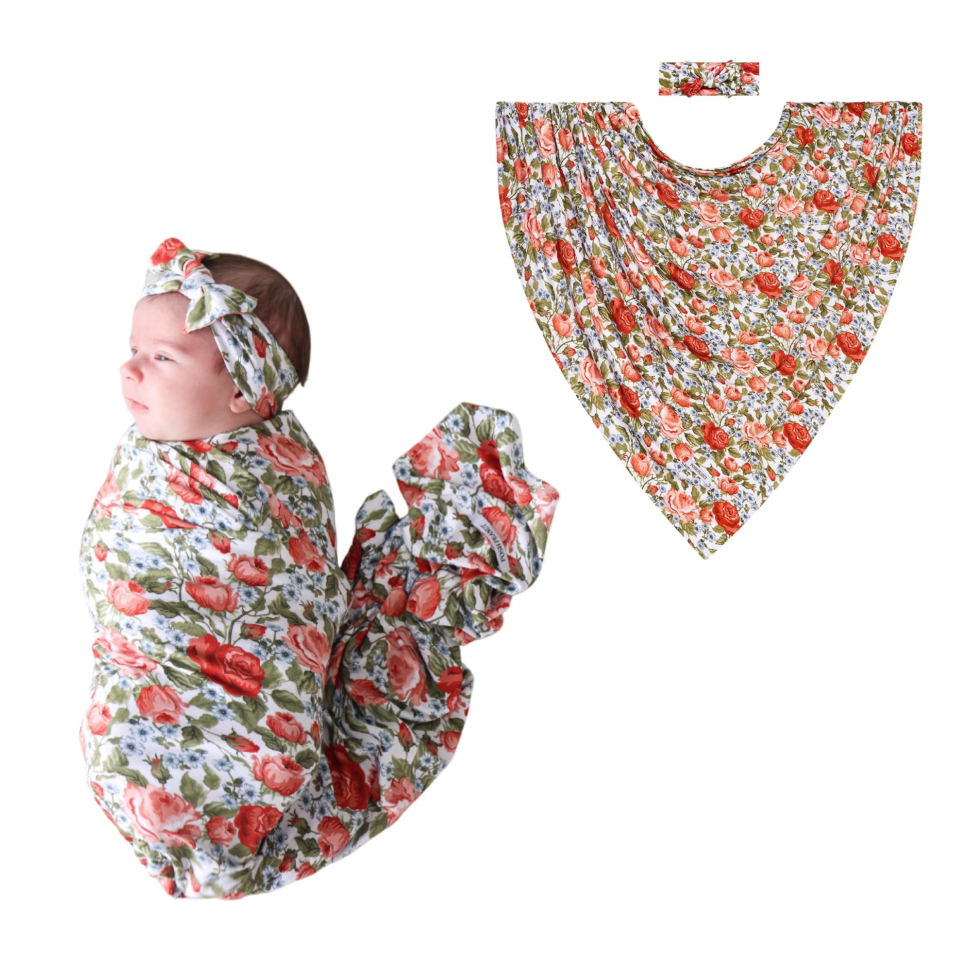 Posh Peanut swaddle set in ultra-soft bamboo fabric for newborn comfort