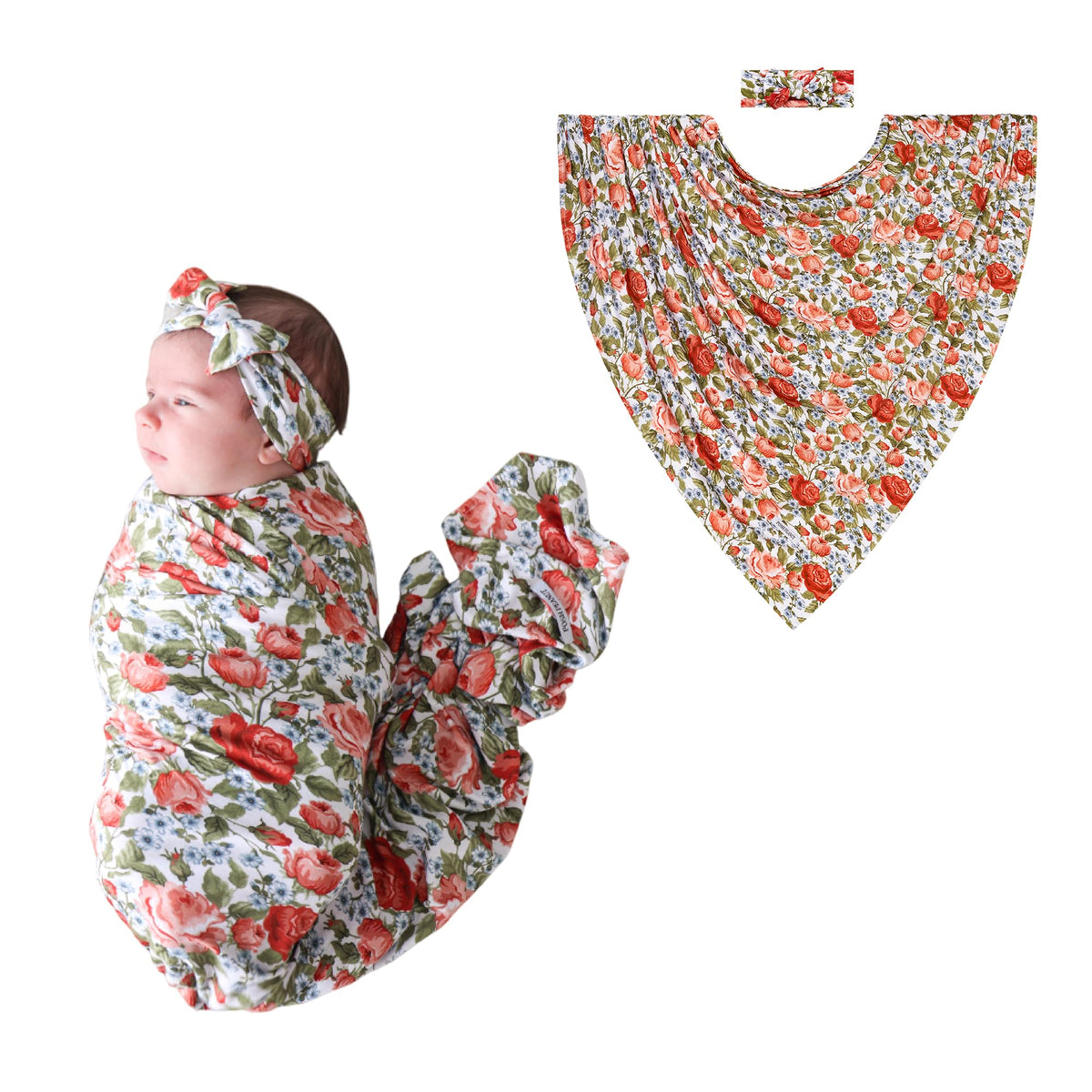 Posh Peanut swaddle set in ultra-soft bamboo fabric for newborn comfort