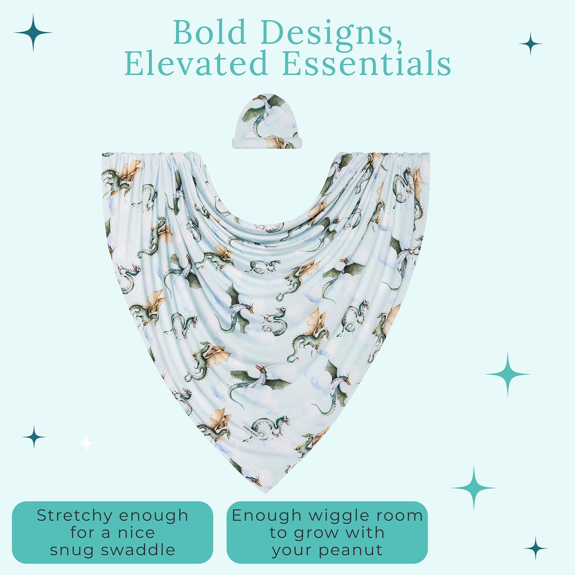 Posh Peanut size transition from 0-3 to 3-6 months swaddle