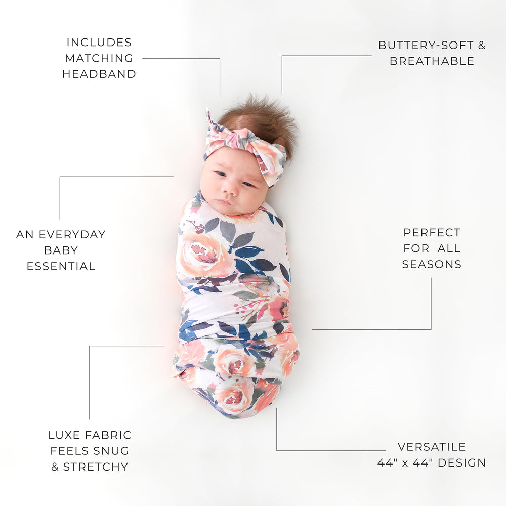 Posh Peanut bamboo fabric swaddle emphasizing breathable comfort