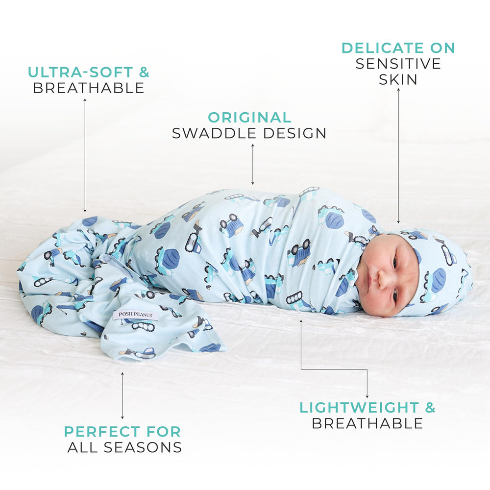 Posh Peanut Swaddle Stretchy Wrap – secure wrap supports calm naps