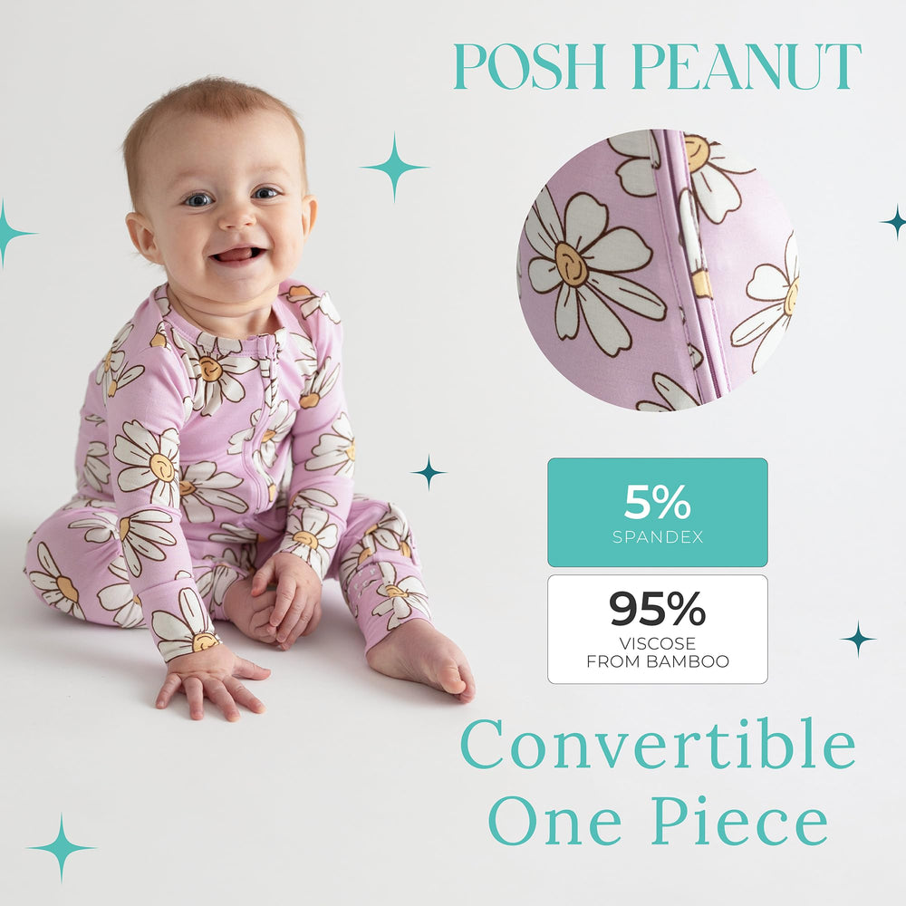 Posh Peanut sleeper with two-way zipper for convenient access.