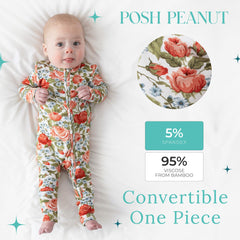 Posh Peanut two-way zipper sleepers enable effortless diaper changes.