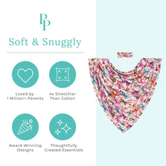 Posh Peanut viscose butterfly swaddle fabric close-up showing soft, breathable material.