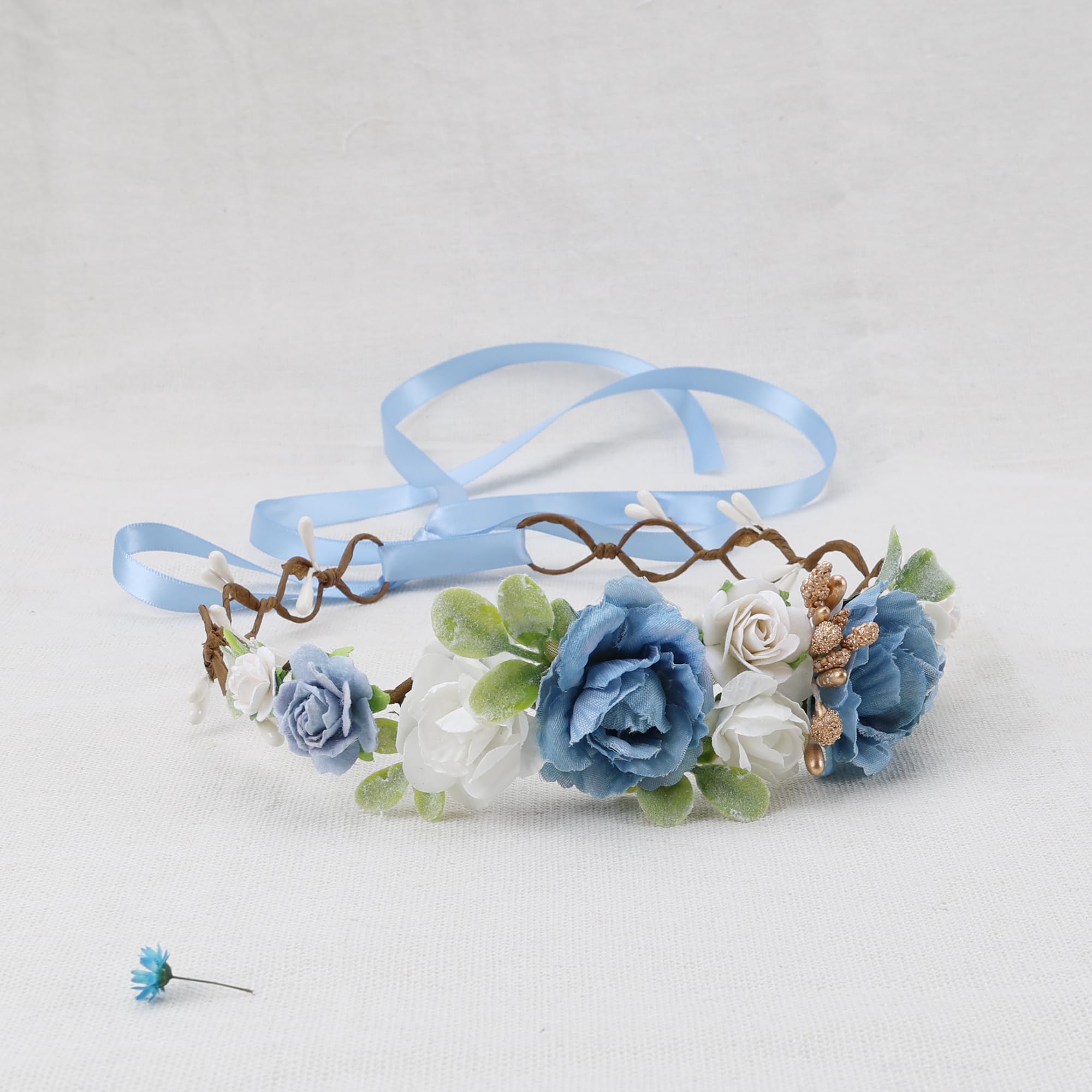 PoshMyra flower crown adjustable fit for 2-10 years