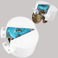 Posnaland outdoor faucet lock cover assembly secures the hose bib to prevent unauthorized use and waste.
