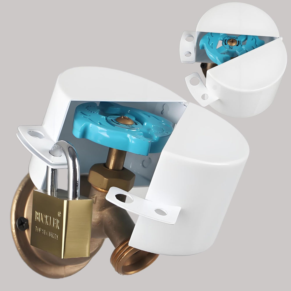 Posnaland spigot lock kit with padlock enhances outdoor security and resource protection.