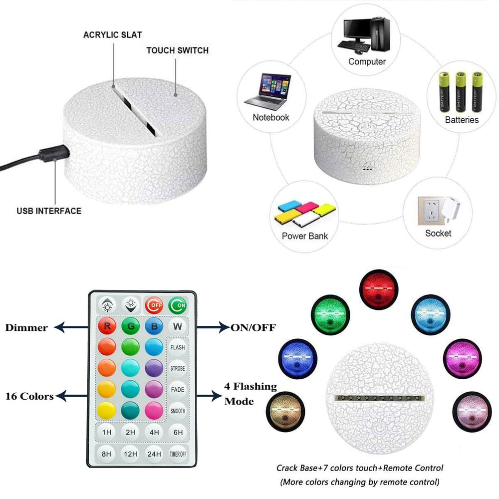 POSSHE Cross 3D Night Light provides decorative ambiance with a subtle spiritual touch.