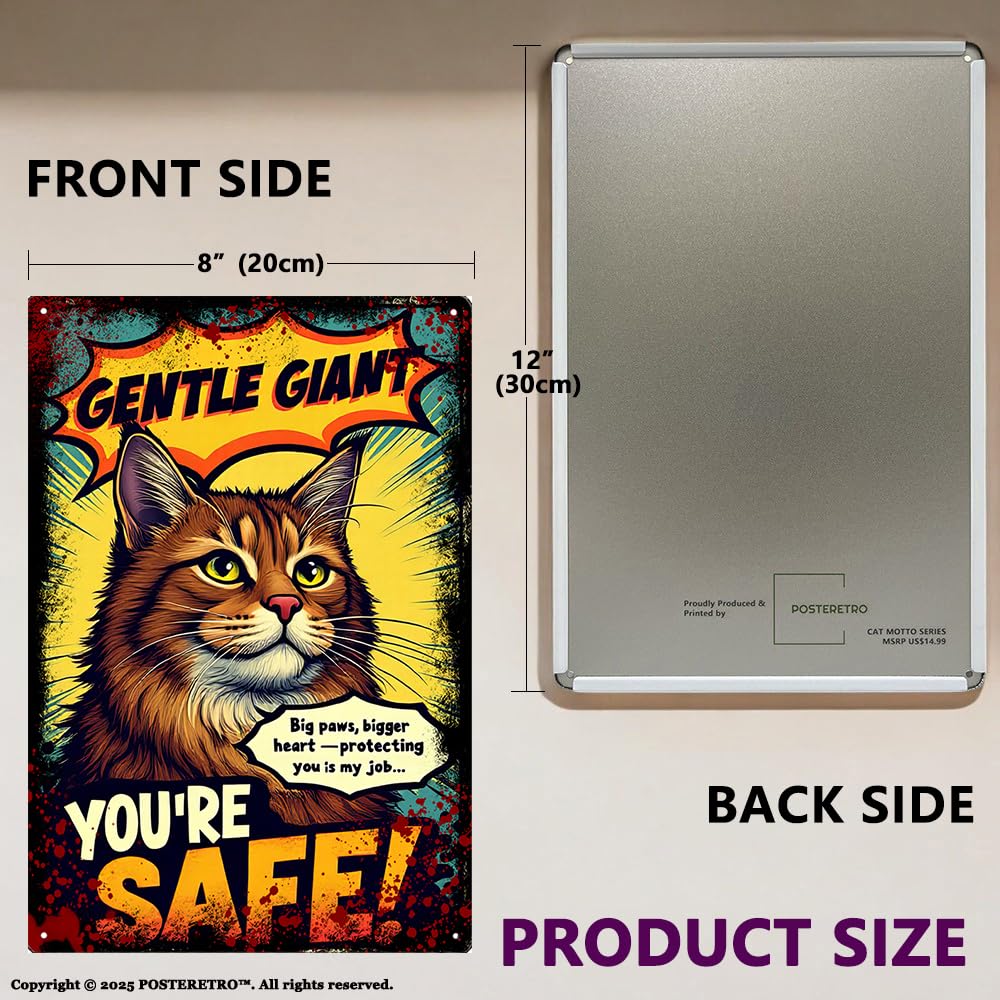 Posteretro durable metal art sign with retro finish and shine