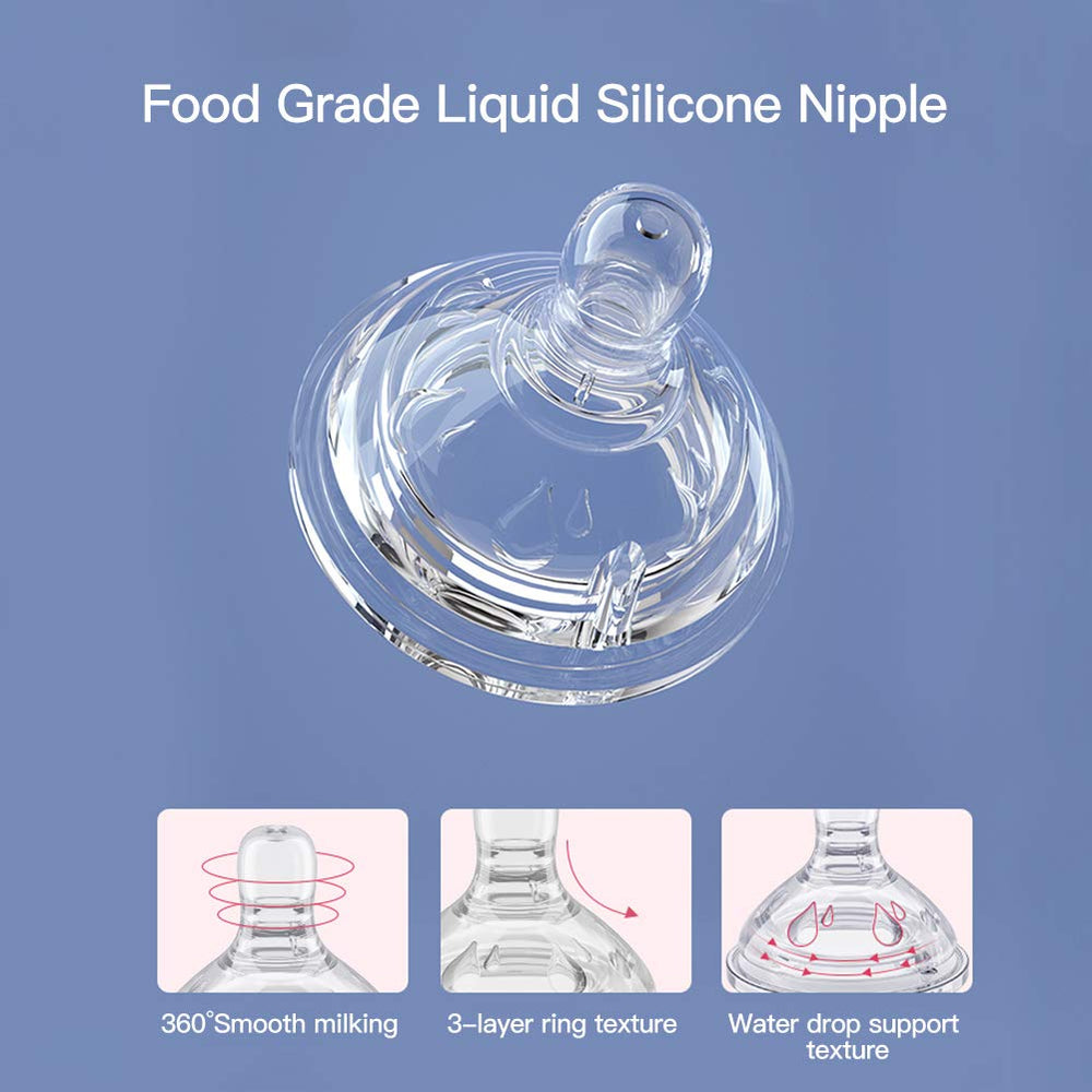 Potato glass bottle showing easy-clean design in green