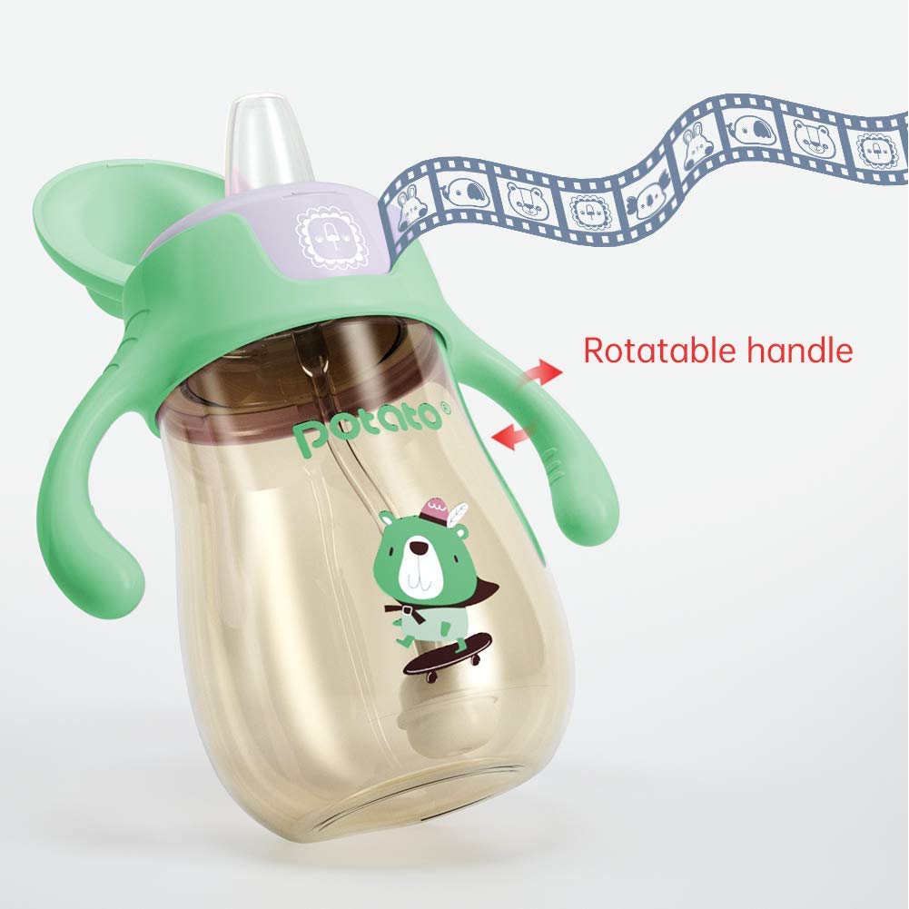 POTATO sippy cup cap with four-layer seal prevents leaks during use.