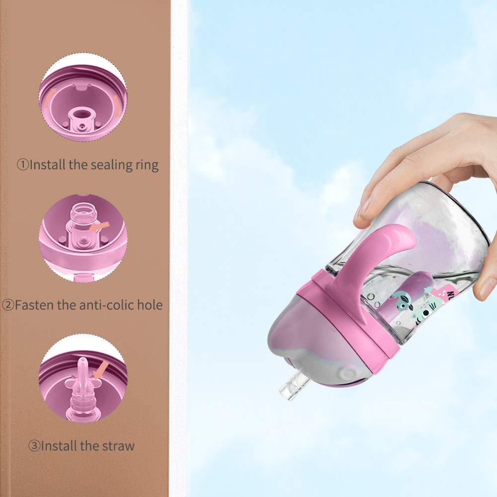POTATO Toddler Cups leak-proof bite tube with cover for mess-free sipping.