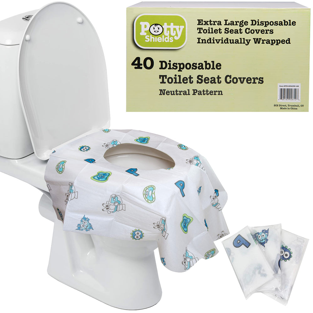 Potty Shields XL packaging shows travel ready protection for on the go.