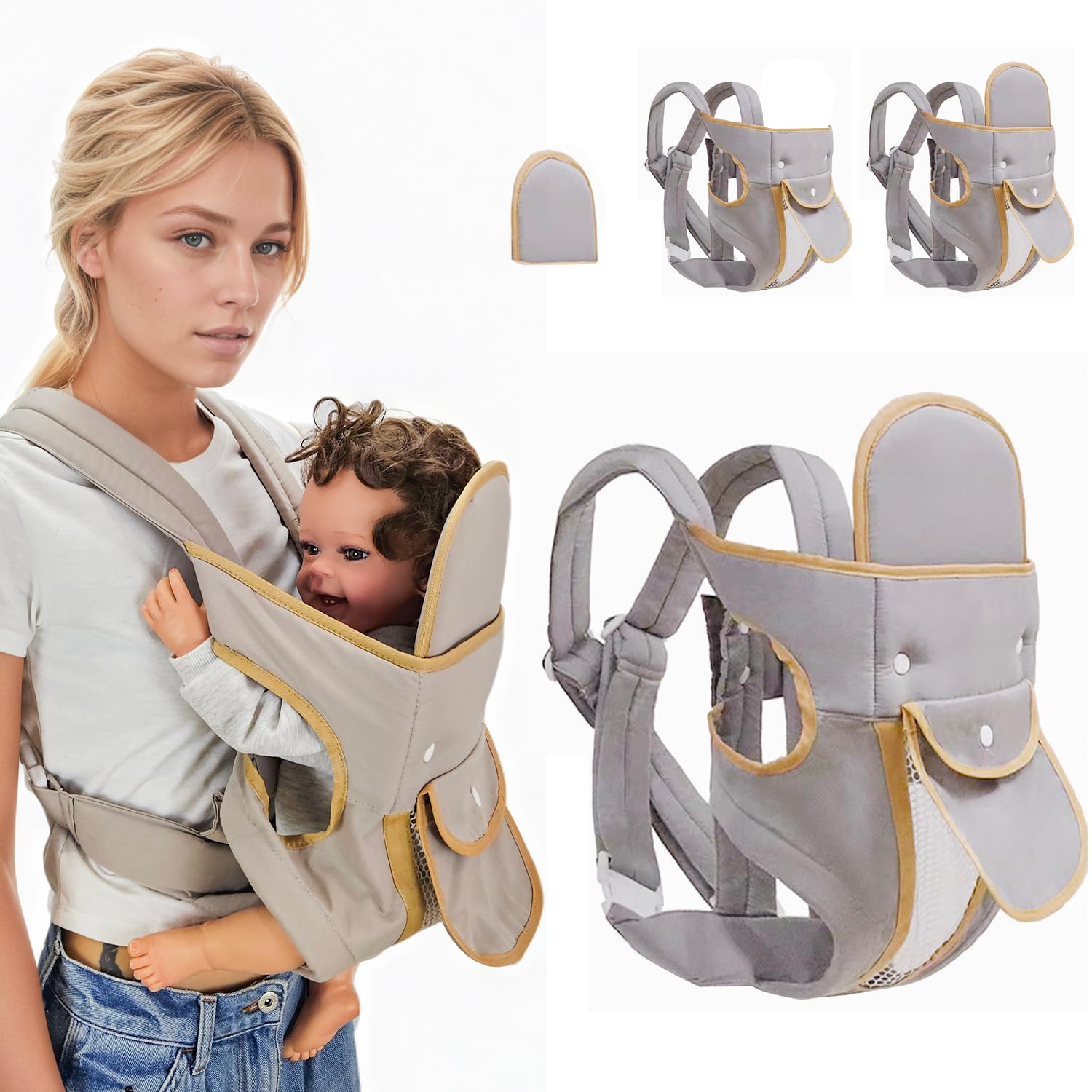 POVENK 4-in-1 carrier with breathable mesh for cool comfort.