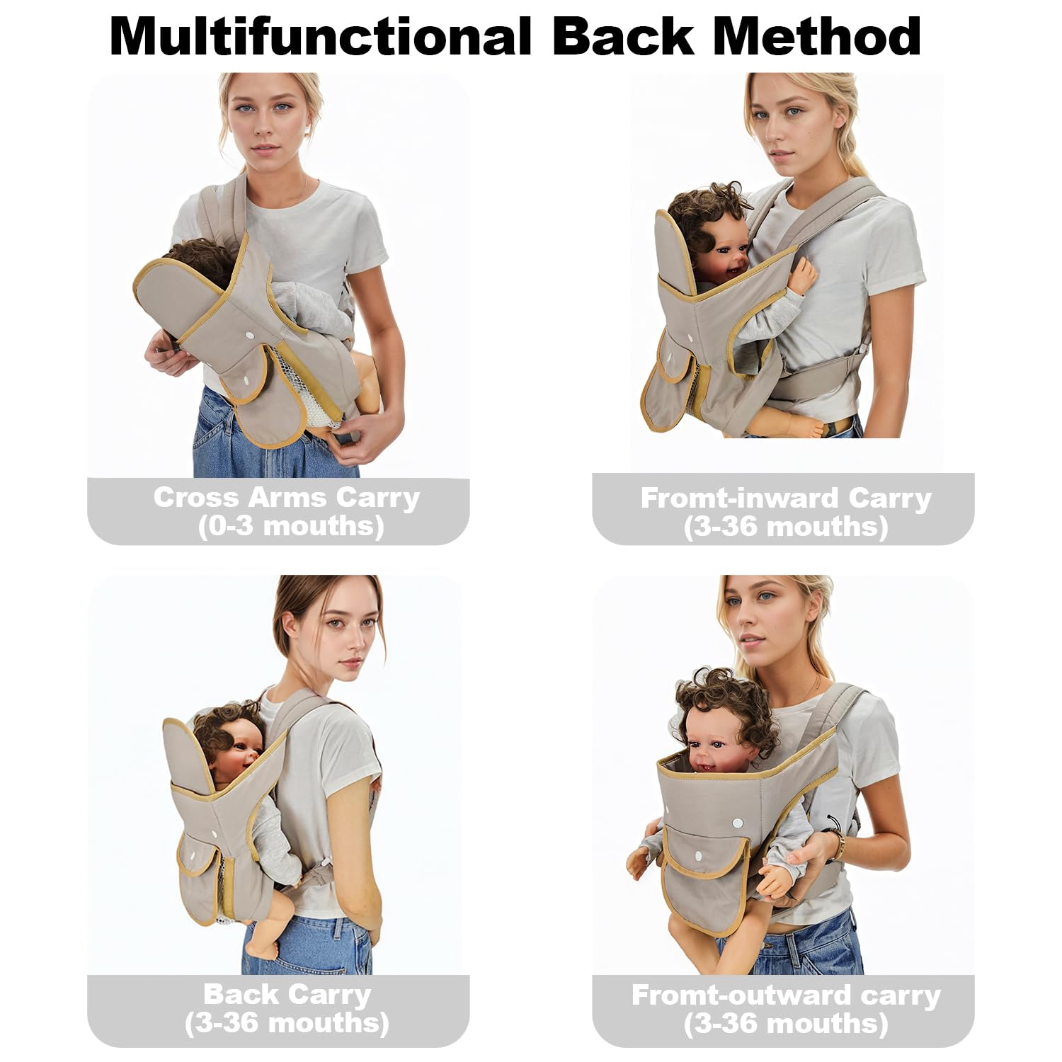 POVENK front and back carry options for daily versatility.