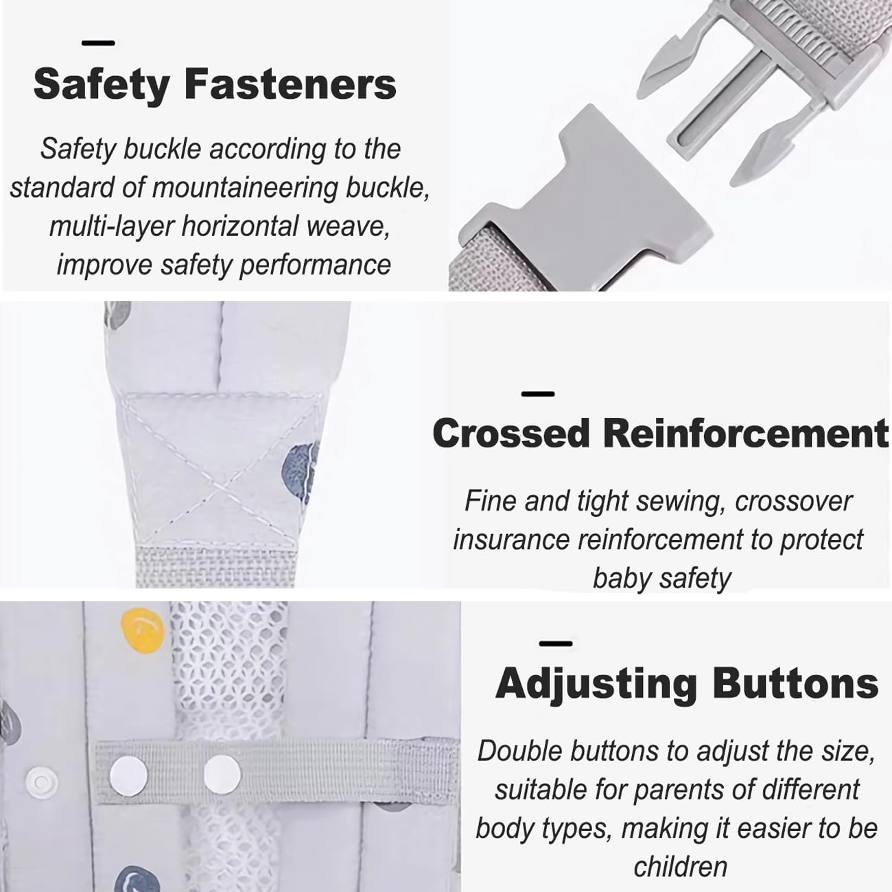 POVENK lightweight-shoulder-straps-grey reduce strain with breathable comfort all day.