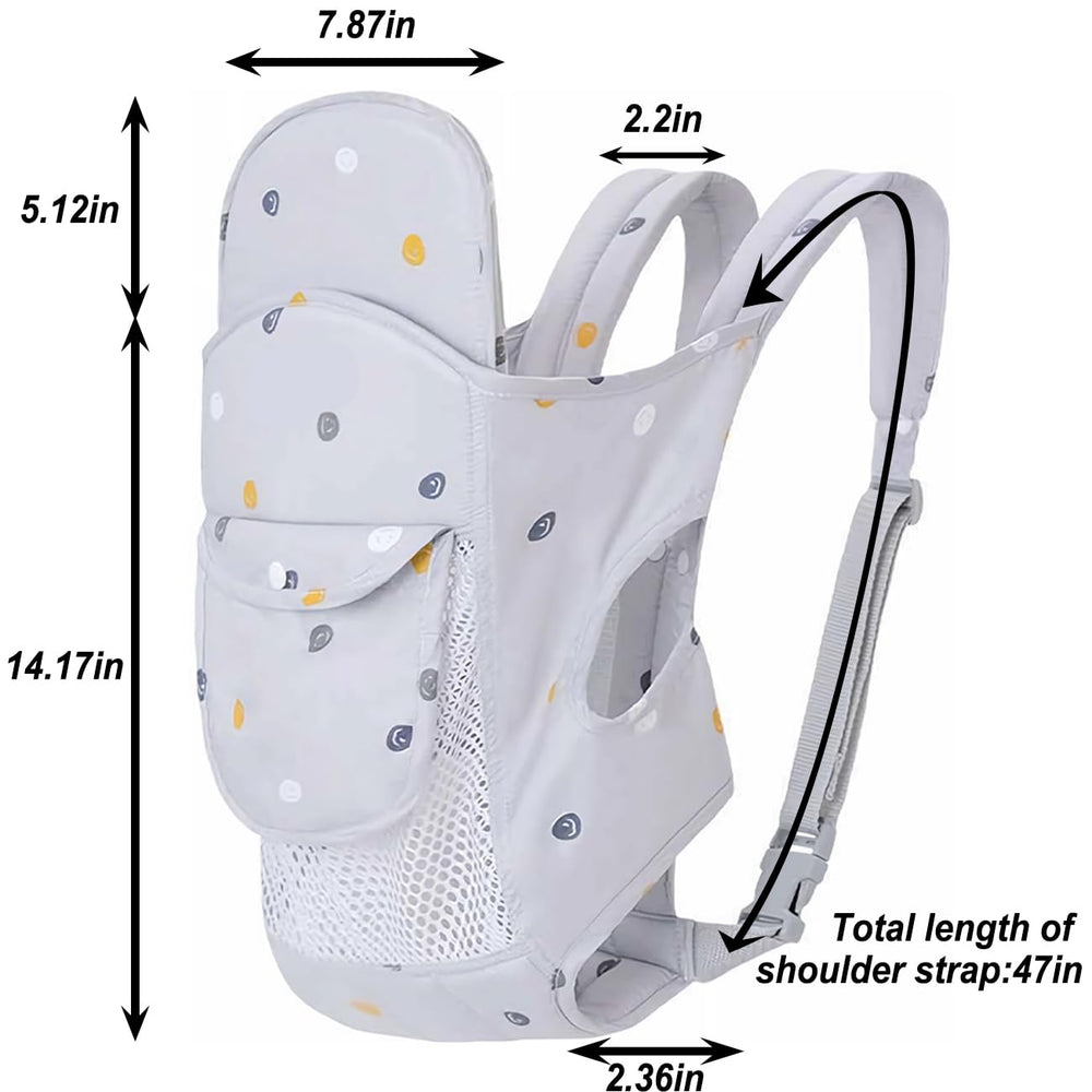 POVENK quick-onboarding-one-minute-use-grey enables fast, stress-free baby wearing.