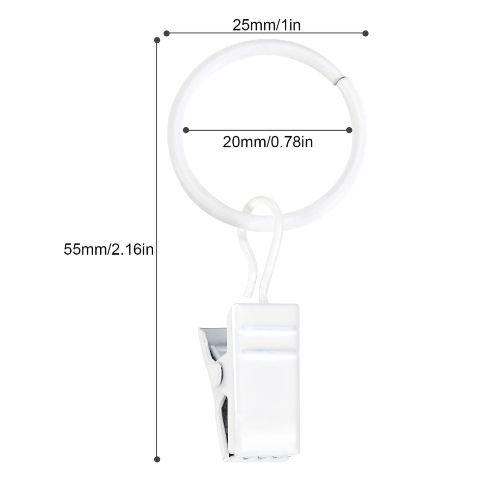 POVETIRE 30 metal ring hooks for hair bows—easy styling and tidy shelves.
