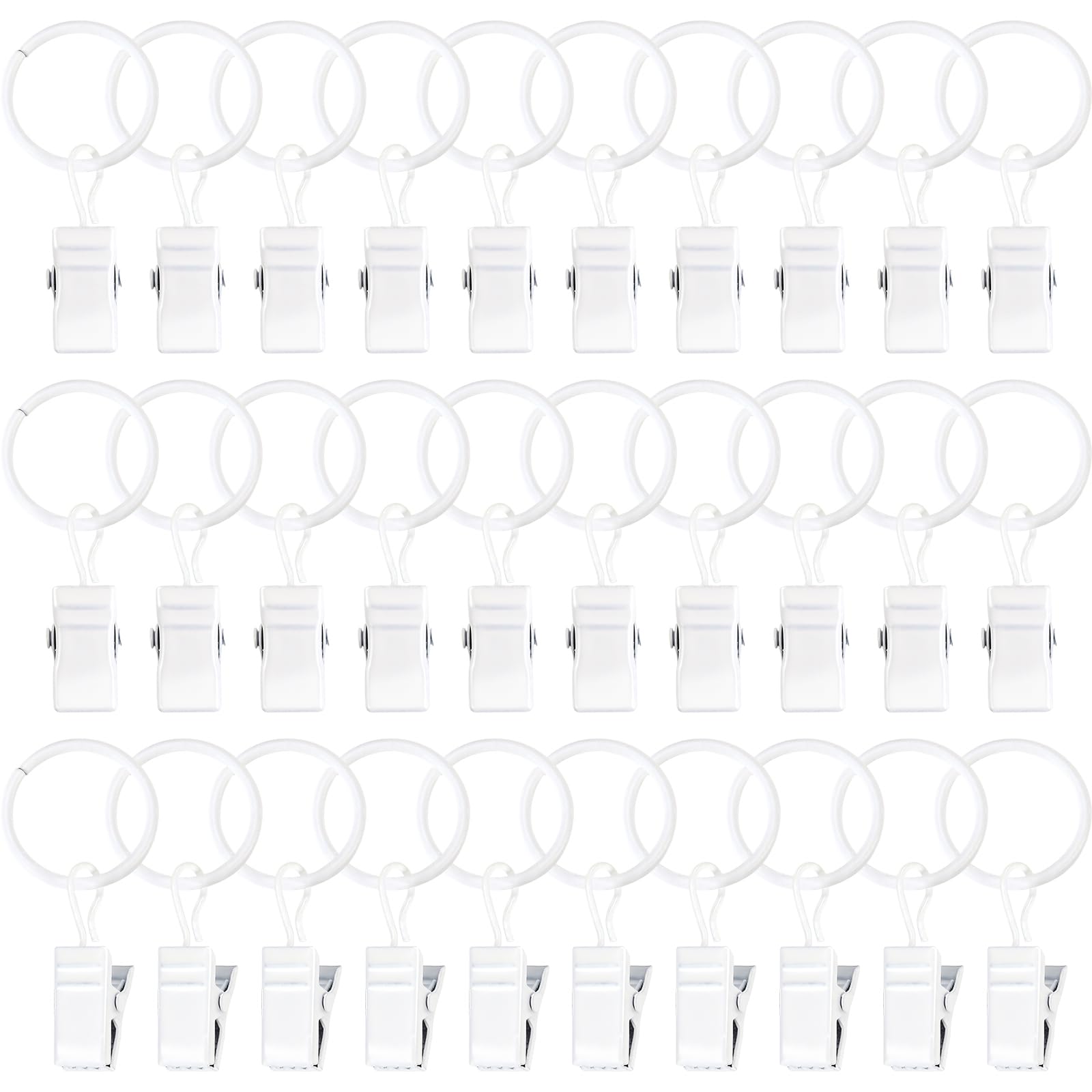 POVETIRE 30 metal ring hooks for headbands—secure display and quick access.