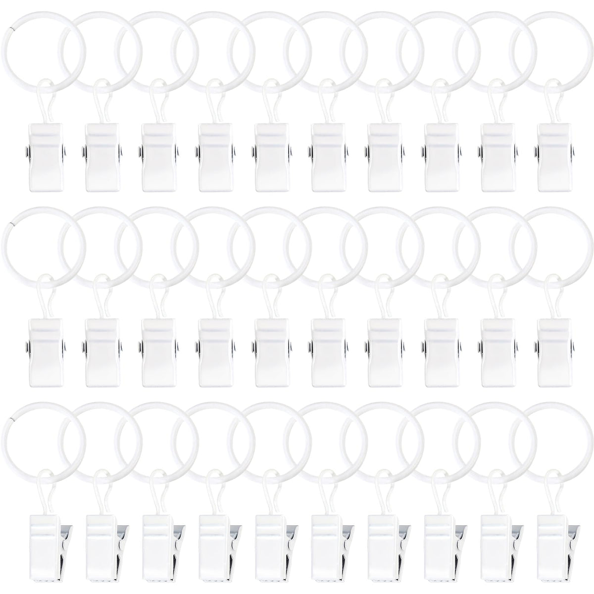 POVETIRE 30 metal ring hooks for headbands—secure display and quick access.