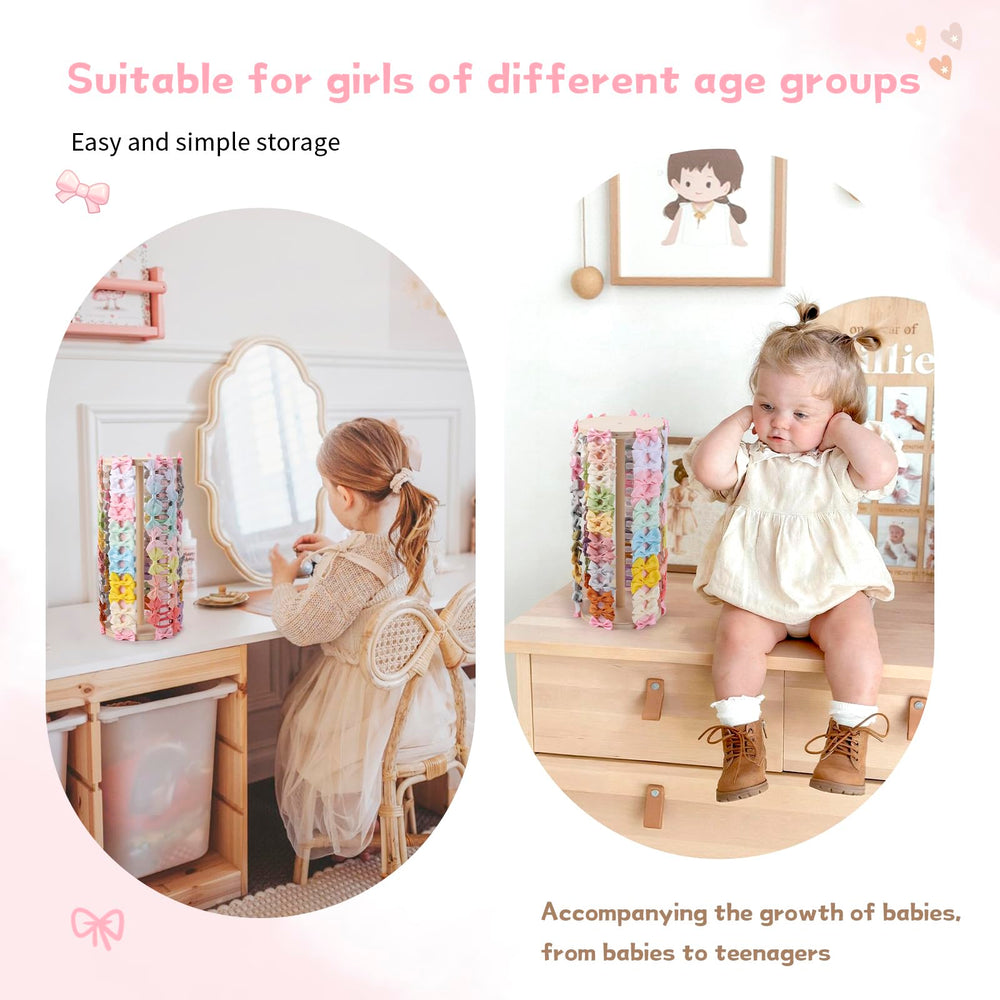 POVETIRE Baby nursery bow display adds tidy, playful room touch