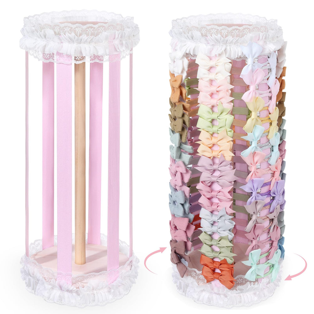 POVETIRE bow holder with 360 rotation displaying bows for easy access.