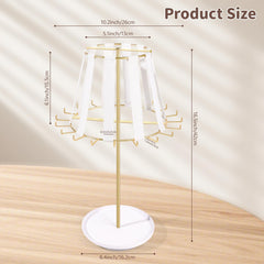 POVETIRE desk bow display stand on a nursery dresser for easy access.