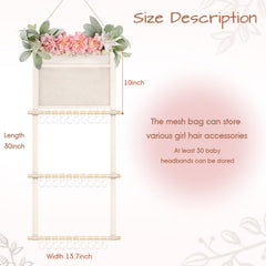 POVETIRE hair bows display with four rows for quick access