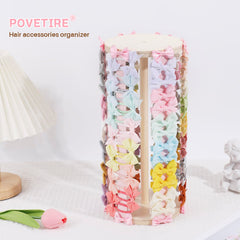 POVETIRE Pink bows display rack showcasing favorites for outfits