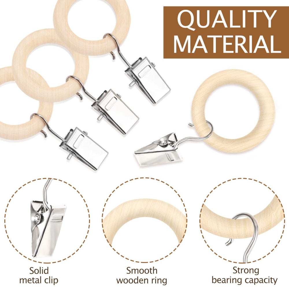 POVETIRE bows display wood ring with clip for space saving