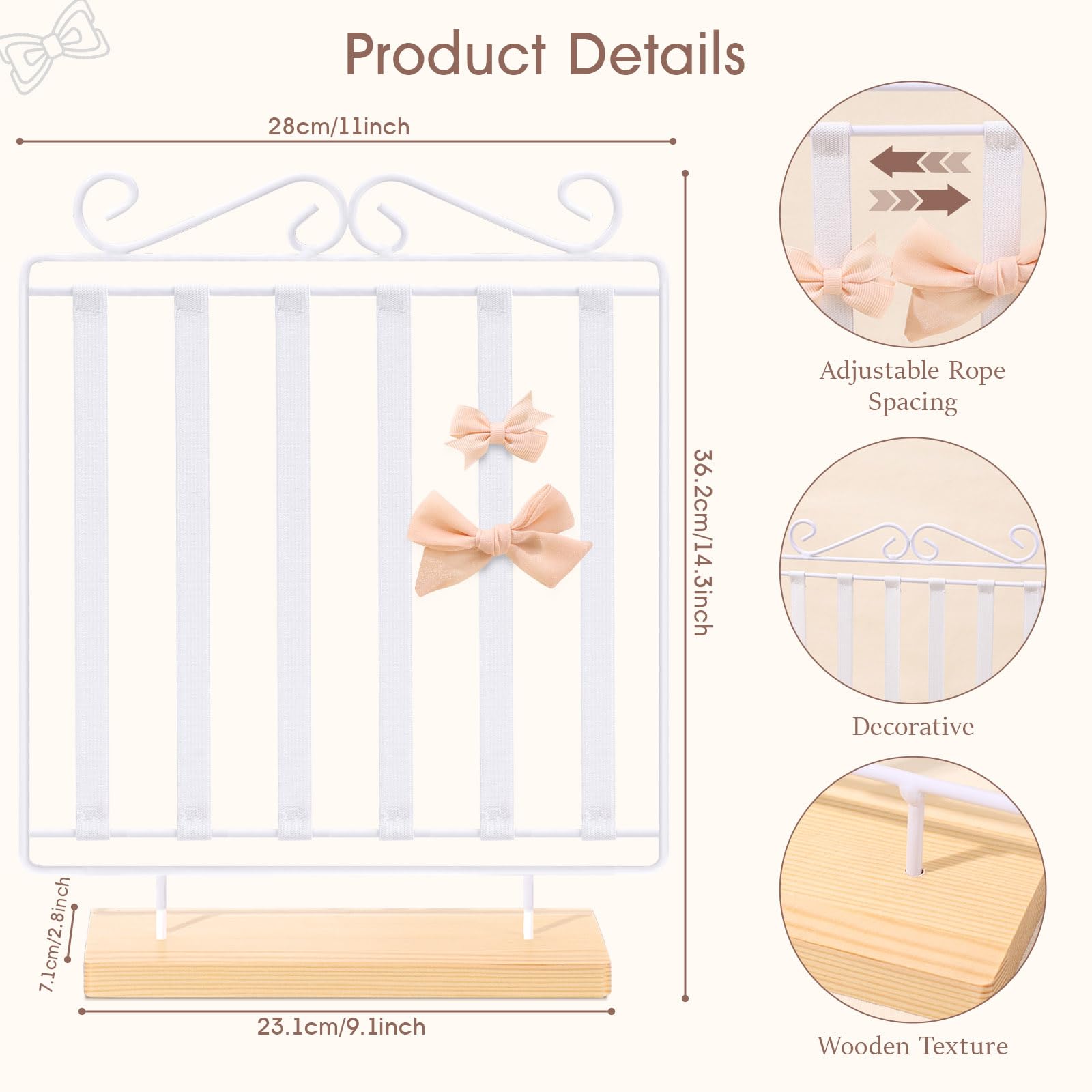 POVETIRE hair-clip-storage-stand stores clips neatly for quick access.